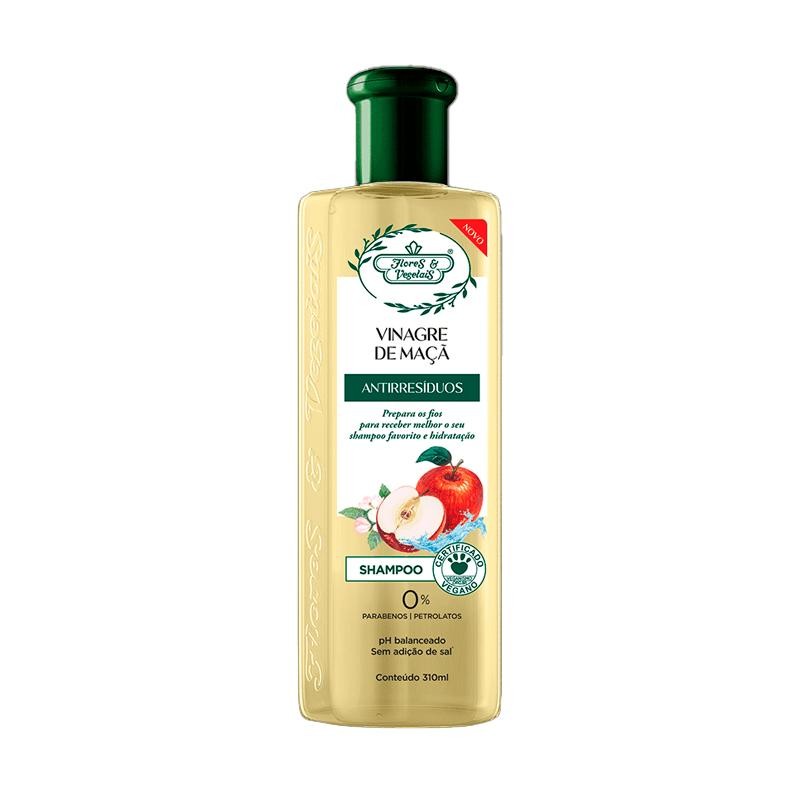 Shampoo Antirresíduo Flores e vegetais Vinagre de Maçã 310ml em Oferta na Shopee