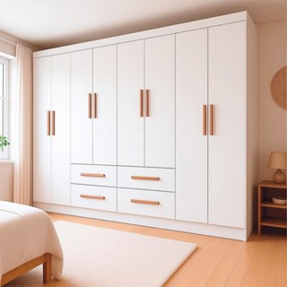 Guarda-Roupa Casal Lite 8 Portas 4 Gavetas Branco em Oferta na Shopee
