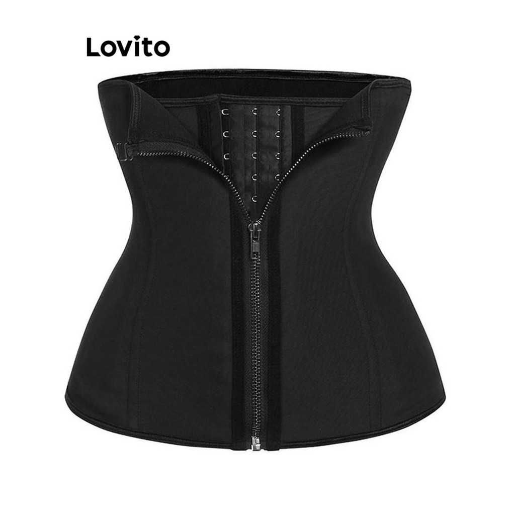 Detalhes do Lovito Modelador Casual em Pele Macia com Zíper para Mulheres, Modelador para Verão/Primavera, LNE75060