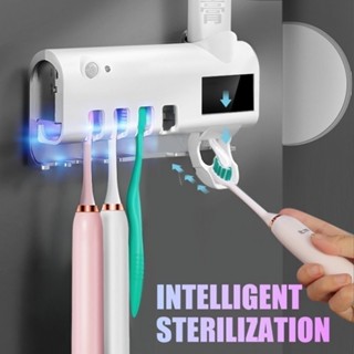 Suporte Escova De Dentes Esterilizador Com Luz UV Antibacteriano Creme Dental Banheiro em Oferta na Shopee