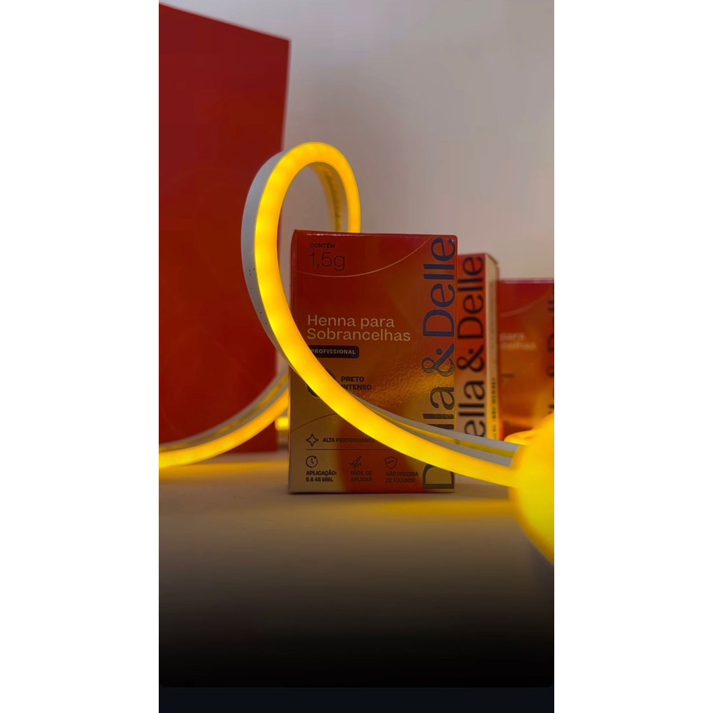 Henna Para Sobrancelha Maquiagem Profissional Alta Duração e Performace Sem Fixador Della&Delle NOVA EMBALAGEM em Oferta na Shopee