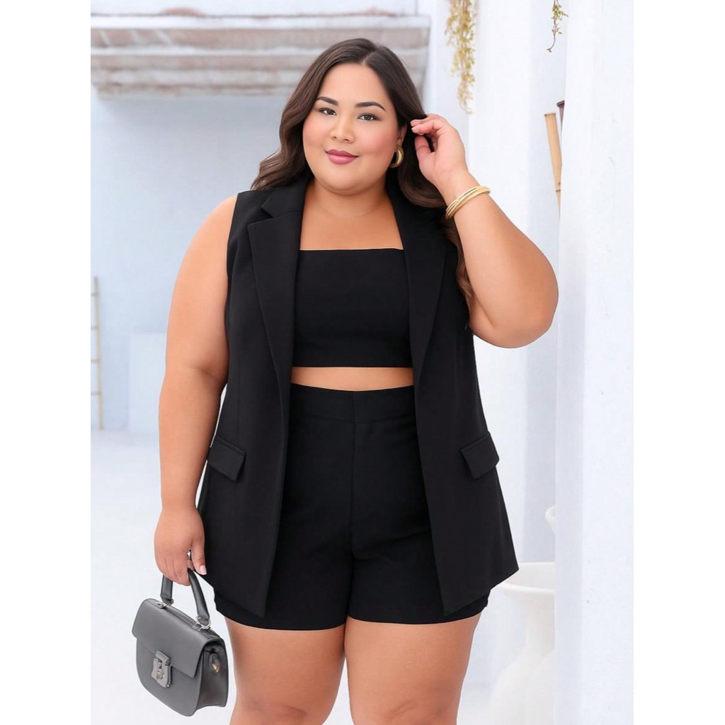 Conjunto Blazer e Short Alfaiataria Plus Size: Onde Comprar | BuscaProdutos