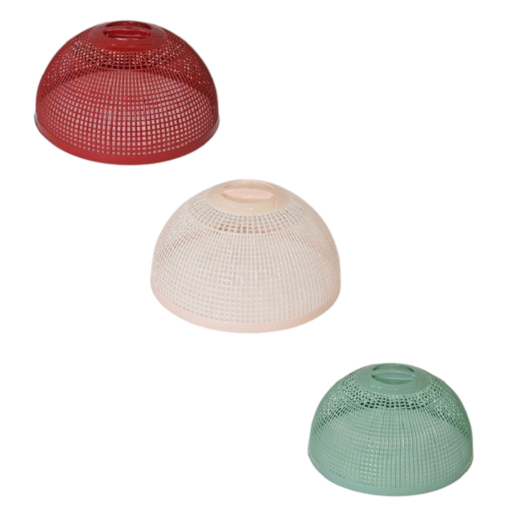 Kit 3 Cobre Bolo Telado Protetor Alimentos Redondo Plástico 28x14cm Protetores Fruta E Bolo Tela Mosquiteiro Arcaplast em Oferta na Shopee