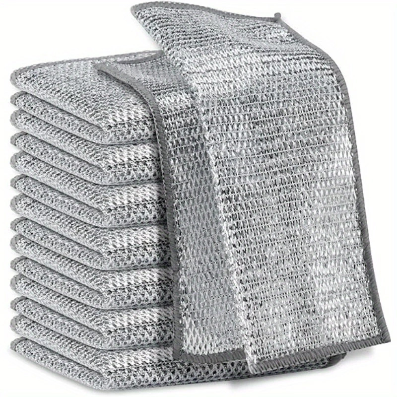 Pano De Lavar Louça Fio De Aço Inoxidável Prateado Para Panelas E Fogões À Prova De Ferrugem em Oferta na Shopee