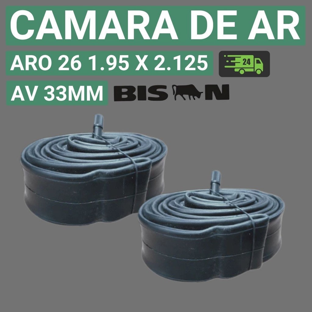 Câmara de Ar Bicicleta 26 1.95/2.125 Câmara de Ar Bike Câmara de Ar Bison Av33 PRESTA