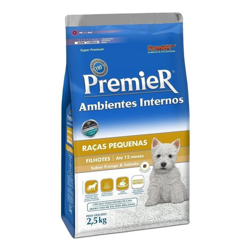 Ração Premier Cães Filhotes Pequenos Frango e Salmão, 2,5kg em Oferta na Shopee