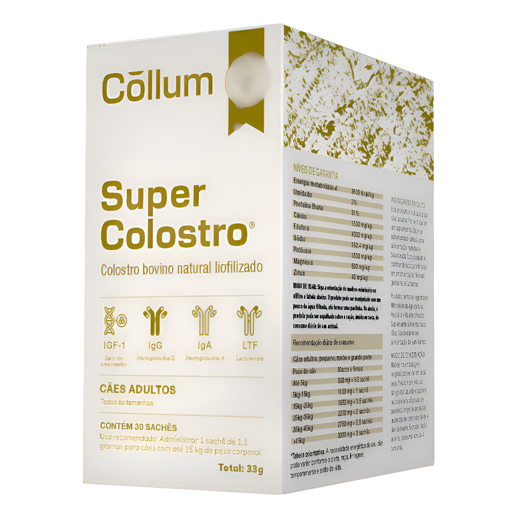Super Colostro Natural Para Cães - Collum C/ Nf Colostro Bovino Original em Oferta na Shopee