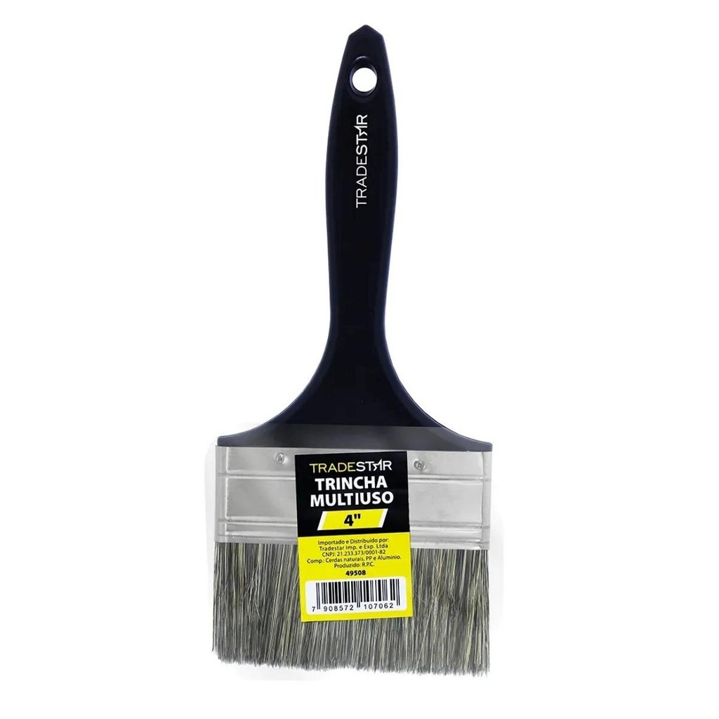 Pincel Gris 4'' Preto Tradestar em Oferta na Shopee