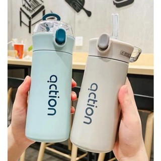 Garrafa Térmica Action Elegante De de Aço Inox Com Alça e Canudo MB269-270 em Oferta na Shopee