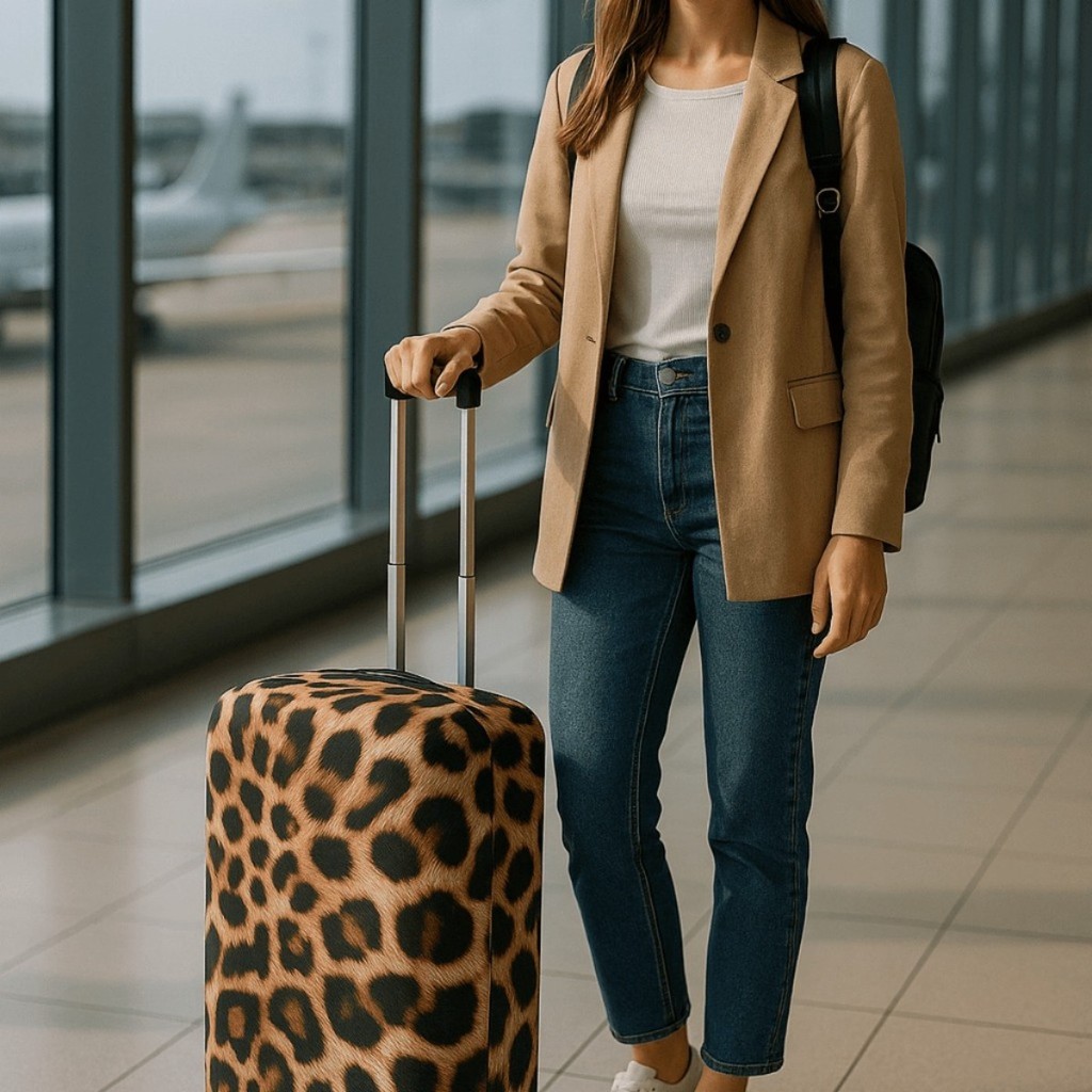 Capa Protetora de Mala Viagem Estampa Onça Animal Print Premium Elástica Resistente em Oferta na Shopee