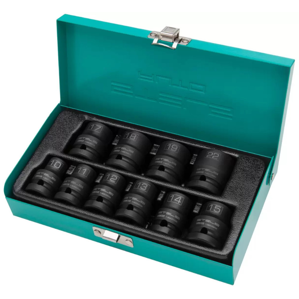 Jogo de soquete de impacto sextavado 10 a 22 mm 1/2" c/ 10p em Oferta na Shopee