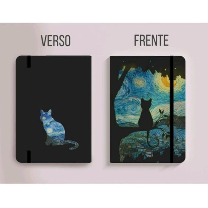 Caderno Sketchbook , TIPO MOLESKINE   capa dura caderno de desenhos Gatos de artes