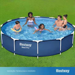 Piscina Estruturada 6.473L Circular 3,66m x 76cm Steel Pro Bestway