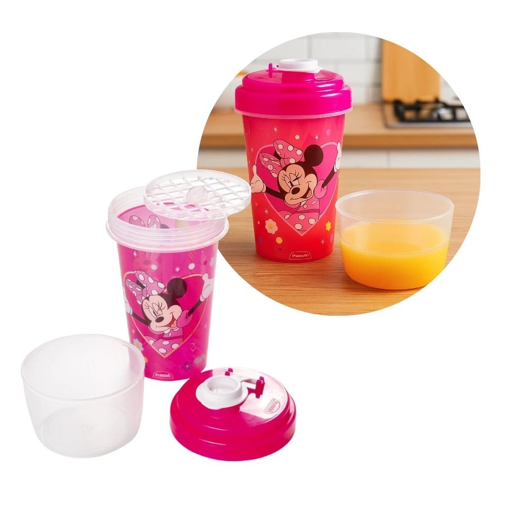 Mini Shakeira Copo Minnie 320ml + Copinho BPA Free Meninas