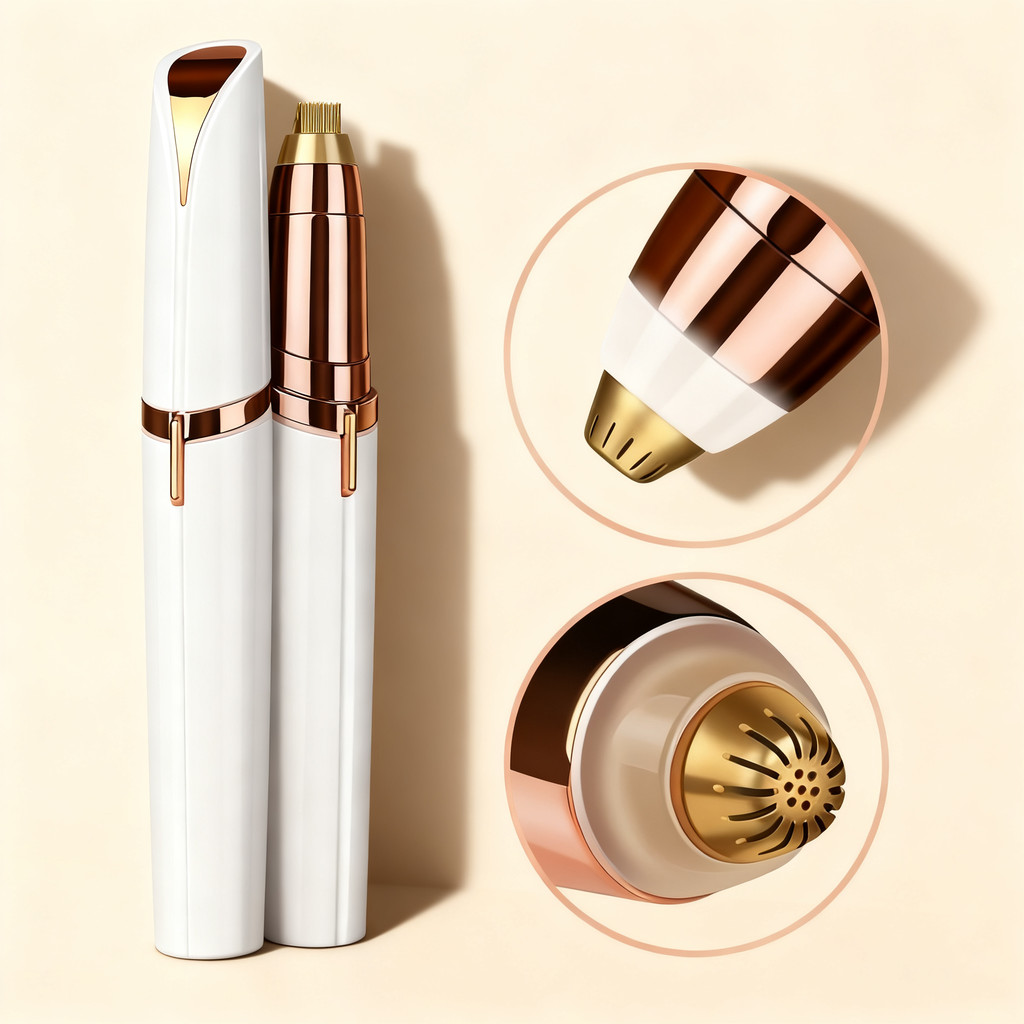 KIT Depiladora Caneta Aparadora De Sobrancelha Rosto Portátil Elétrico Recarregável NS02 em Oferta na Shopee