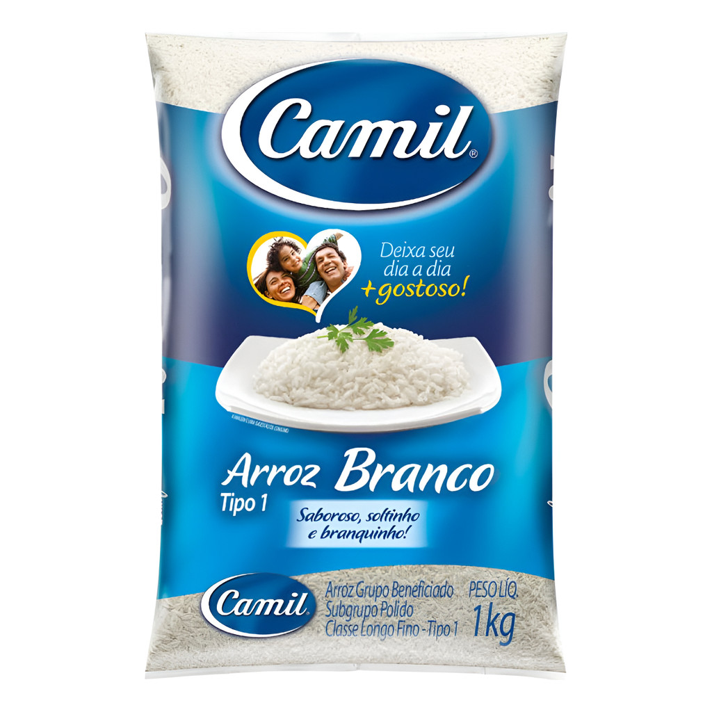 Arroz Branco Tipo 1 Camil Pacote 1kg