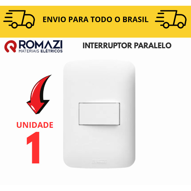 Interruptor Paralelo canoa romazi e Interruptores linha canoa romazi / 10A / 20A / Paralelo / Tomada