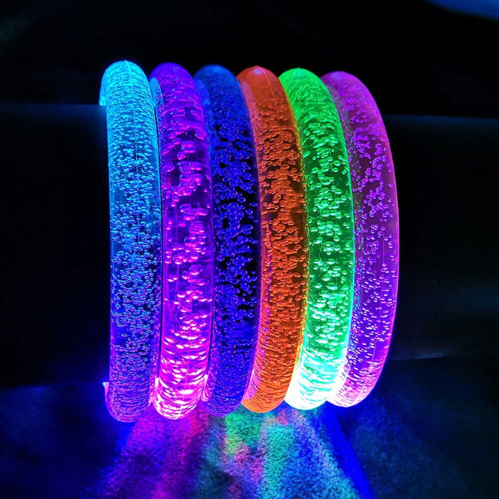 Kit 6 Bracelete Luminoso Para Balada Acrílico Sortido