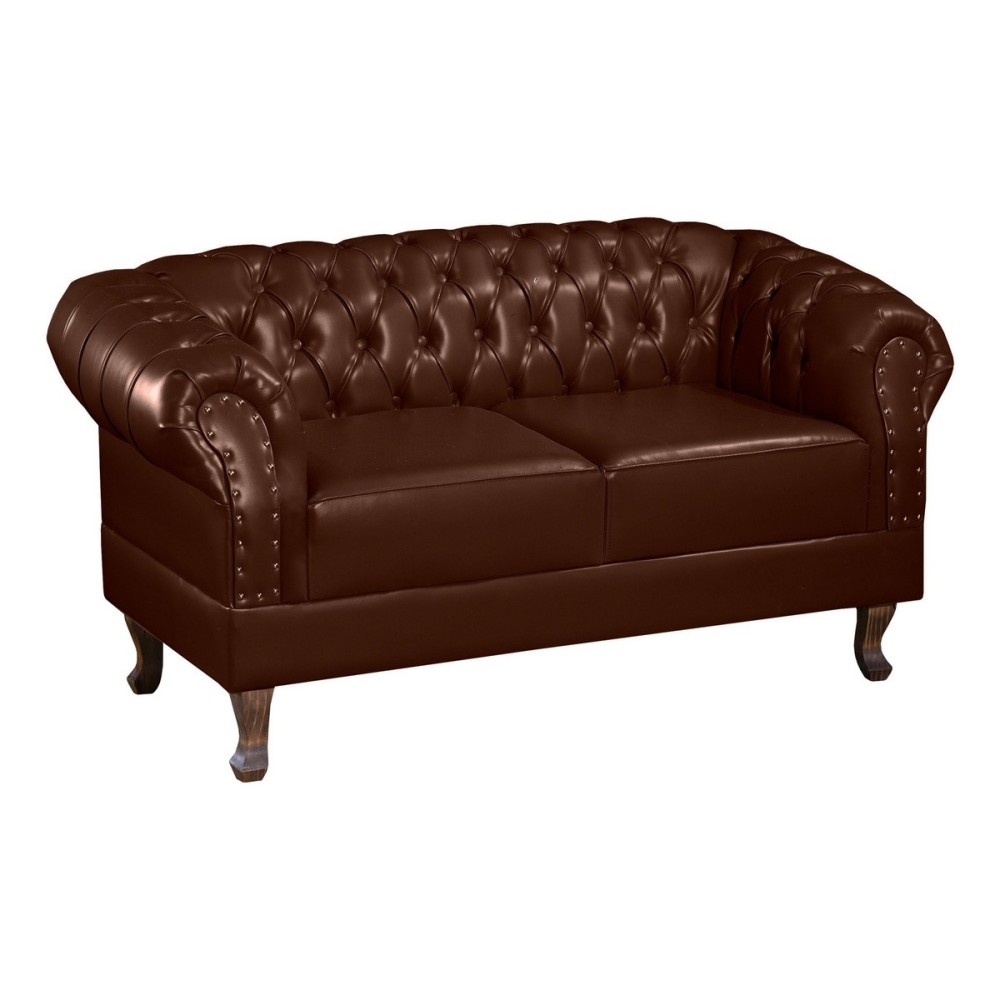 Namoradeira Duque Chest 2 Lug Courano Marrom Café