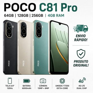 Celular Smartphone Poco C81 Pro 256/4GB | 128/4GB | 64/4GB Global Lacrado de Fabrica