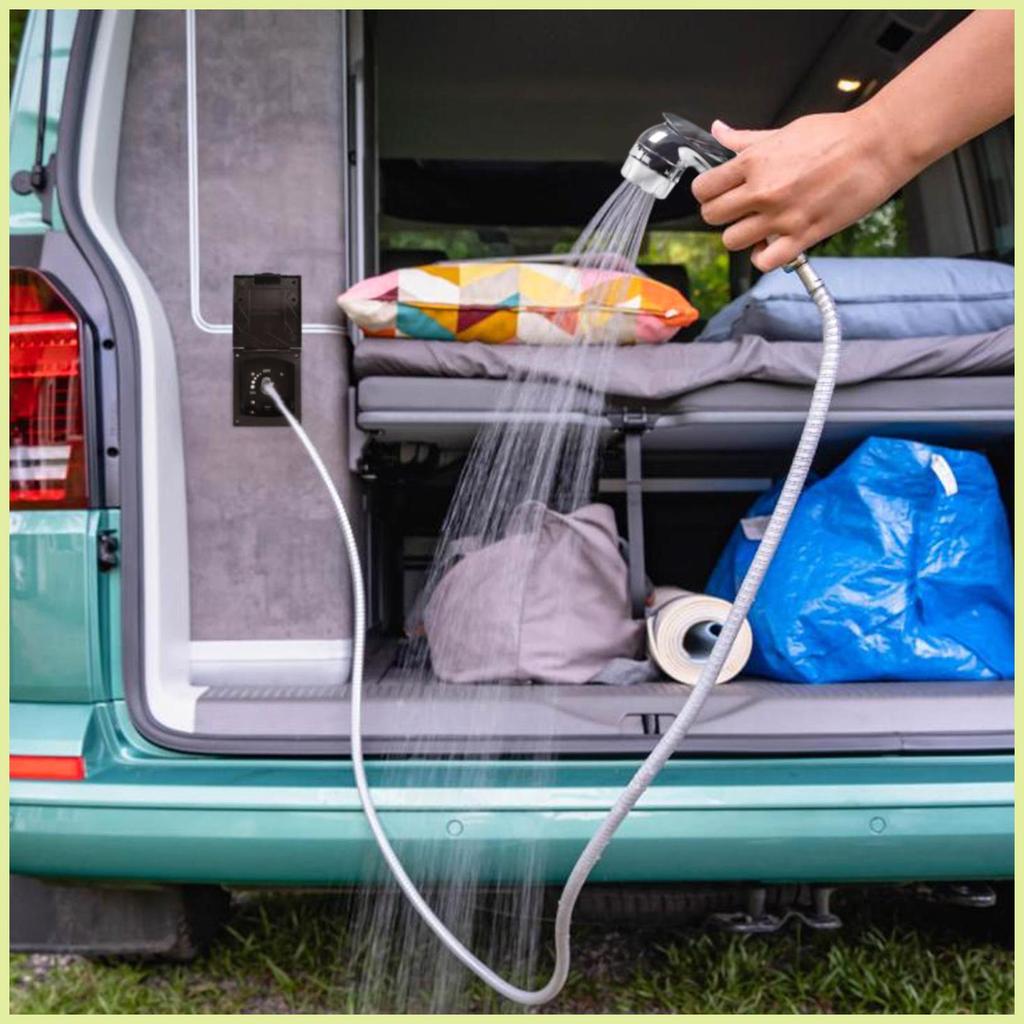 Kit De Caixa De Chuveiro Exterior À Prova De Intempéries Durável Conexão Rápida Válvula De Água Ajustável Ao Ar Livre RV