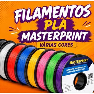 Filamento PLA e PLA SILK MasterPrint Premium 1Kg 1.75mm Alta Precisão | Várias Cores | Impressora 3D