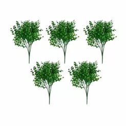 Kit 5 Planta Artificial Decorativa Buquê Folhas De Eucalipto