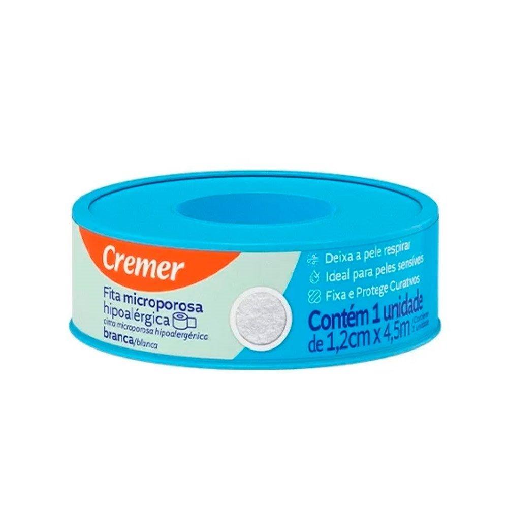Fita Microporosa Cremer Branca 1,2cmx4,5m - Embalagem com 12 Unidades