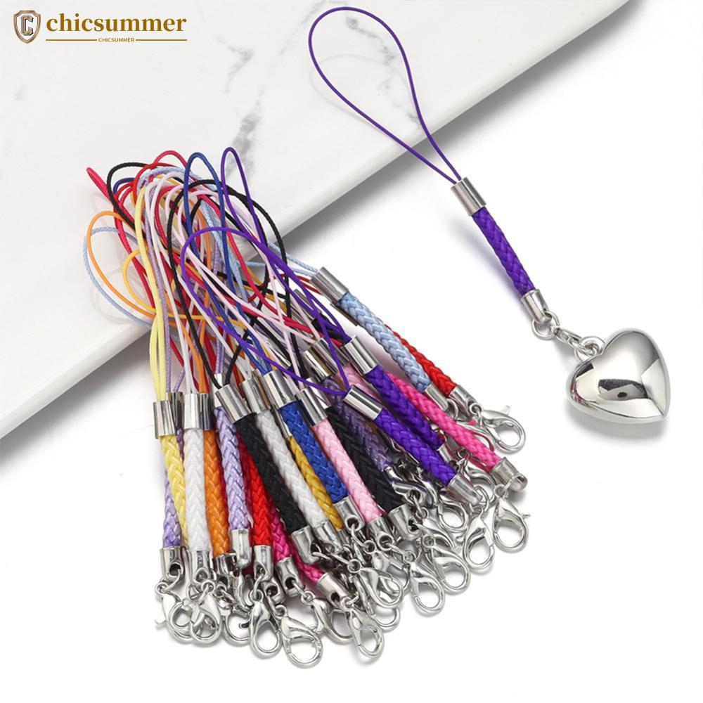 CHICSUMMER 10 Peças Cordão Trançado De Nylon Com Fecho Lagosta Para Chaveiro Corrente De Telefone Faça Você Mesmo Descob
