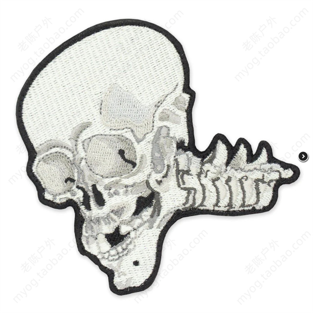 Pronto estoque American PDW Gashadokuro Moral Patch Braçadeira de caveira faminto Velcro