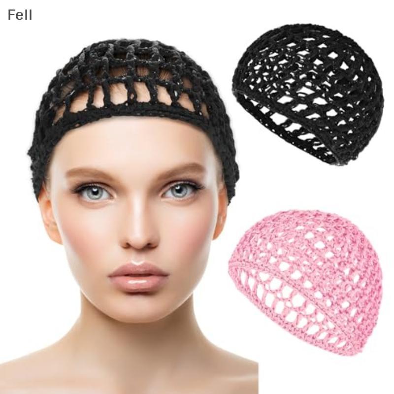 [Fel] Malha Oca Crochê Rede De Cabelo Tecido Boné Noturno Touca De Dormir Para Mulheres Peruca Capa De Cabeça Acessórios