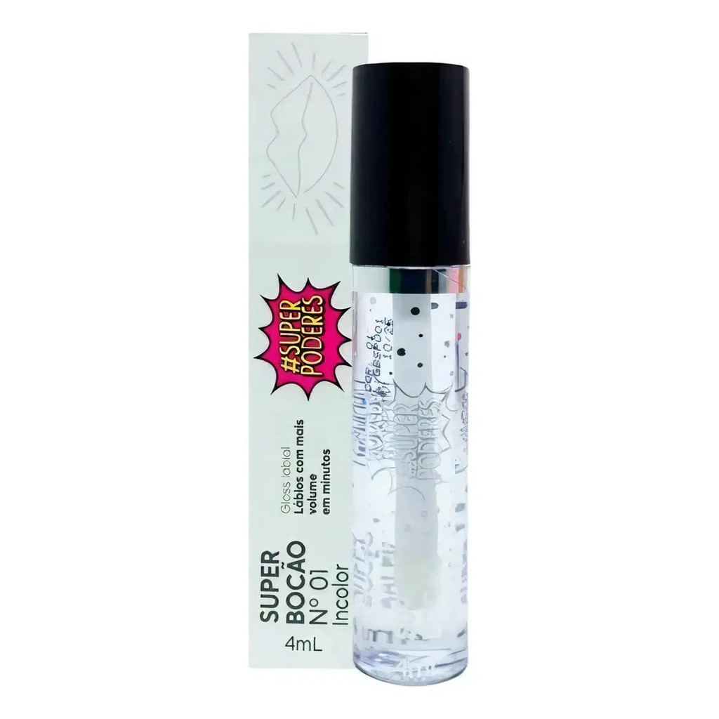 Gloss Labial Super Bocão Cor 1 Incolor Super Poderes Cor N°1 Incolor