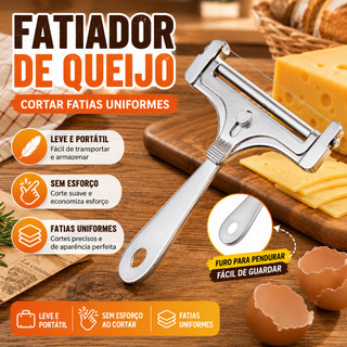 Cortador de Queijo Manual Espessura Ajustável metal resistente preparar fatias queijo saborosos para lanches rápidos