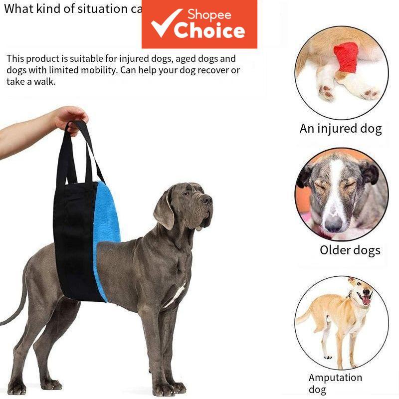 Alça De Auxílio Para Caminhada Cães De Estimação – Faixa De Recuperação Confortável Idosos E Feridos , Tecido Oxford + L