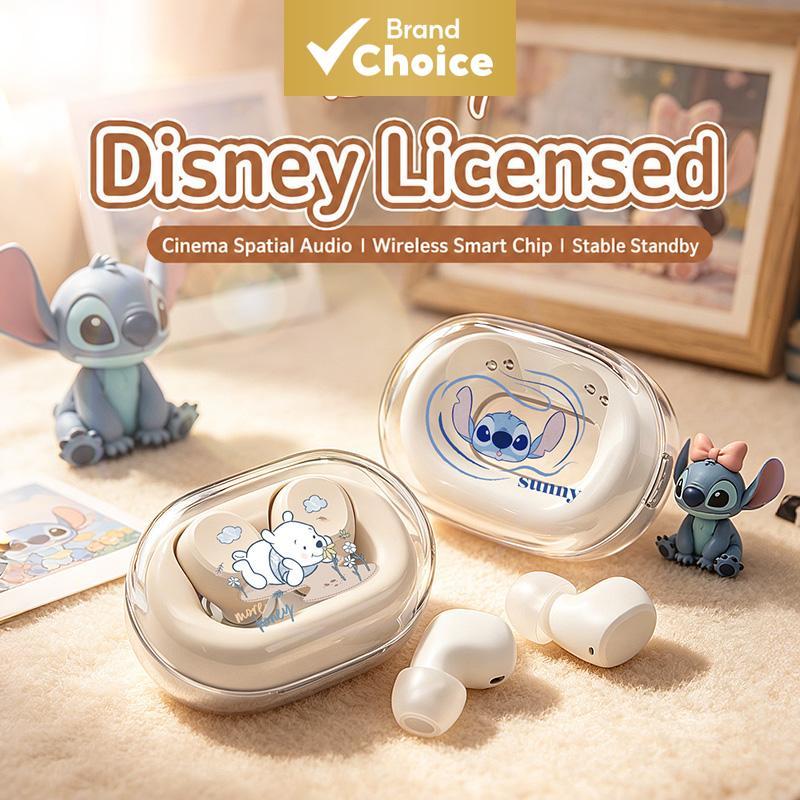 Disney Y090 Fones De Ouvido Sem Fio Bluetooth TWS Stitch Intra-Auriculares Com Cancelamento De Ruído Esportivos Estéreo 