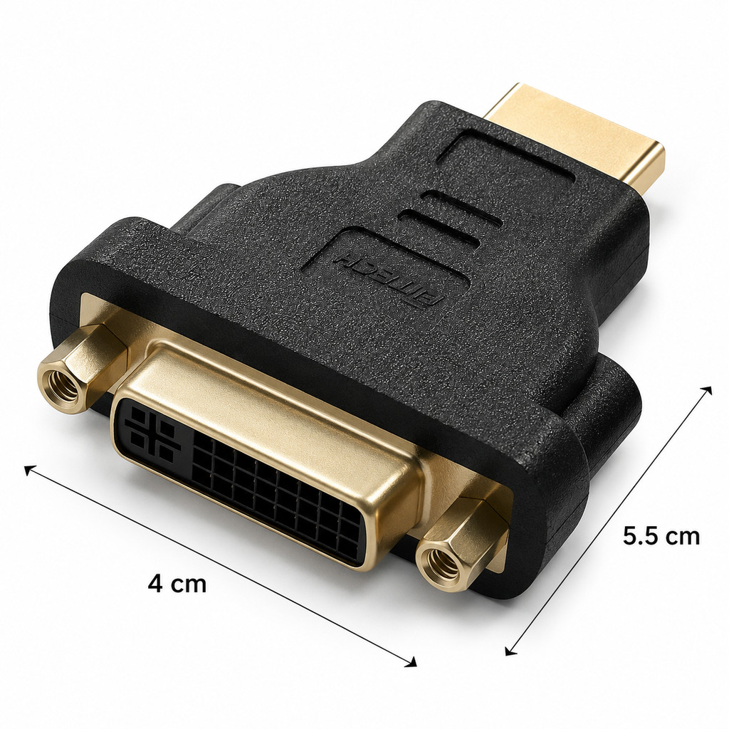 Adaptador HDMI para DVI CableCreation Bidirecional Full HD 1080P 3D HDMI Macho DVI Fêmea 15cm Preto — imagem 2 de 2