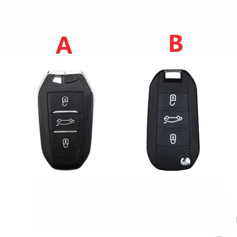 [Estoque Pronto] Estojo Para Chave De Carro Peugeot 408 2008 3008 4008 301 508 308S 407zinco Liga + Microfibra De Couro
