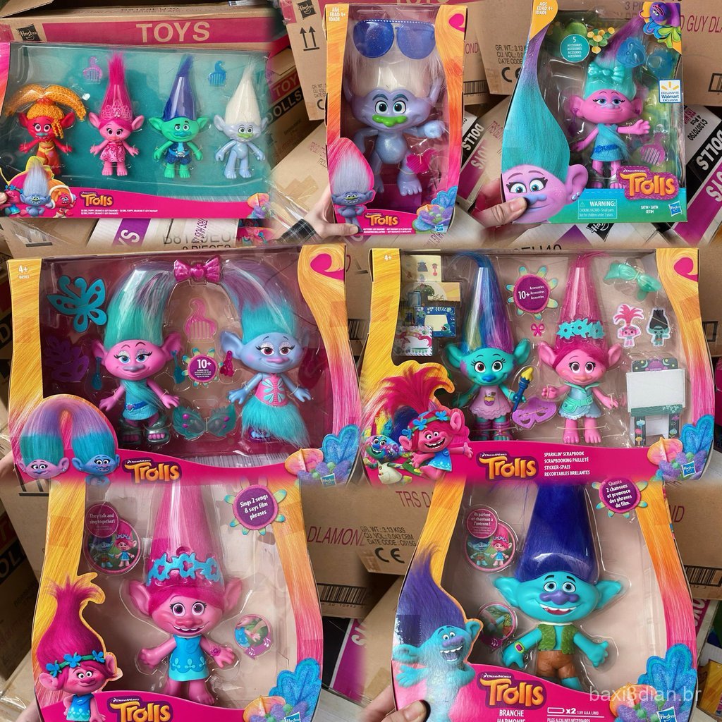 Novo Boneco Original Hasbro Trolls Party Series, Figura da Poppy, Decoração, Brinquedo de Role-Play 90KH