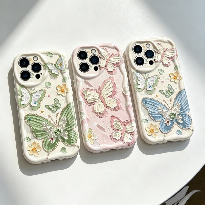 Capa De Telefone Borboleta Para Samsung Galaxy A22 A12 A13 A53 A02S A02 A10 A11 A21S A03 Core G530 J2 J7 Prime Borda Ond
