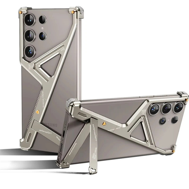 Para Samsung Galaxy S25 S24 Ultra Titânio Metal Quadro Caso De Telefone Alumínio