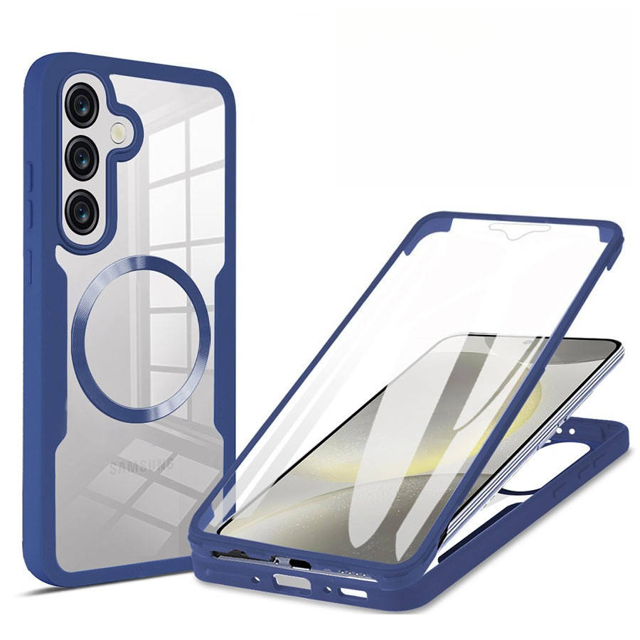Capa Magnético Completa À Prova De Choque Para Samsung Galaxy A07 A17 A37 A57 A16 A26 A36 A56 De Proteção Total