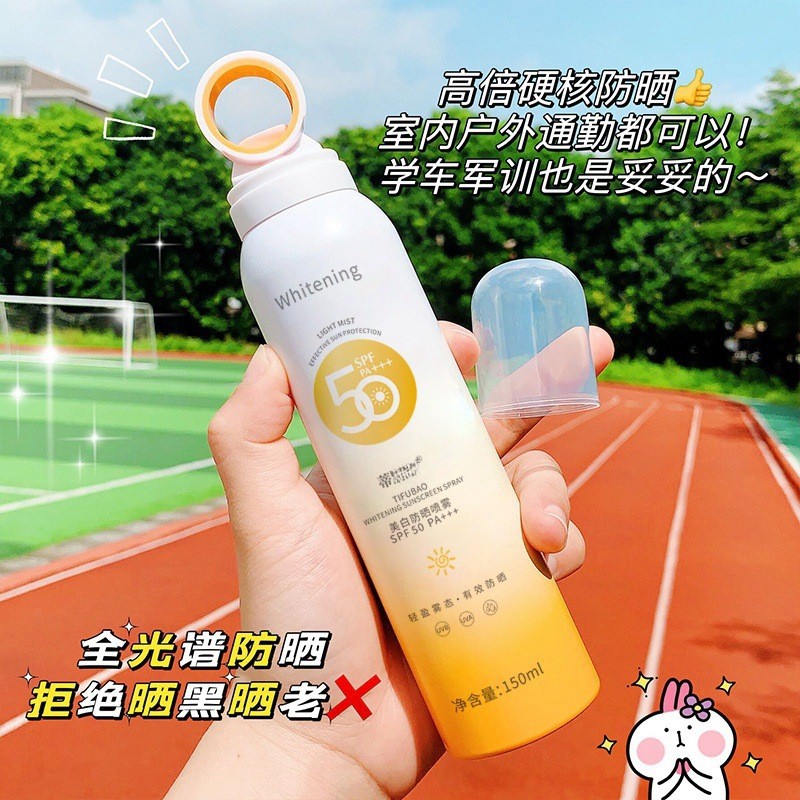 Spray protetor solar de pequena abertura, isolamento de alta ampliação, Anti-ultravioleta, à prova d'água, à prova de su