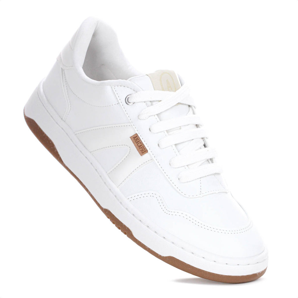 Tênis Anacapri AC1119 Branco e Creme - Feminino