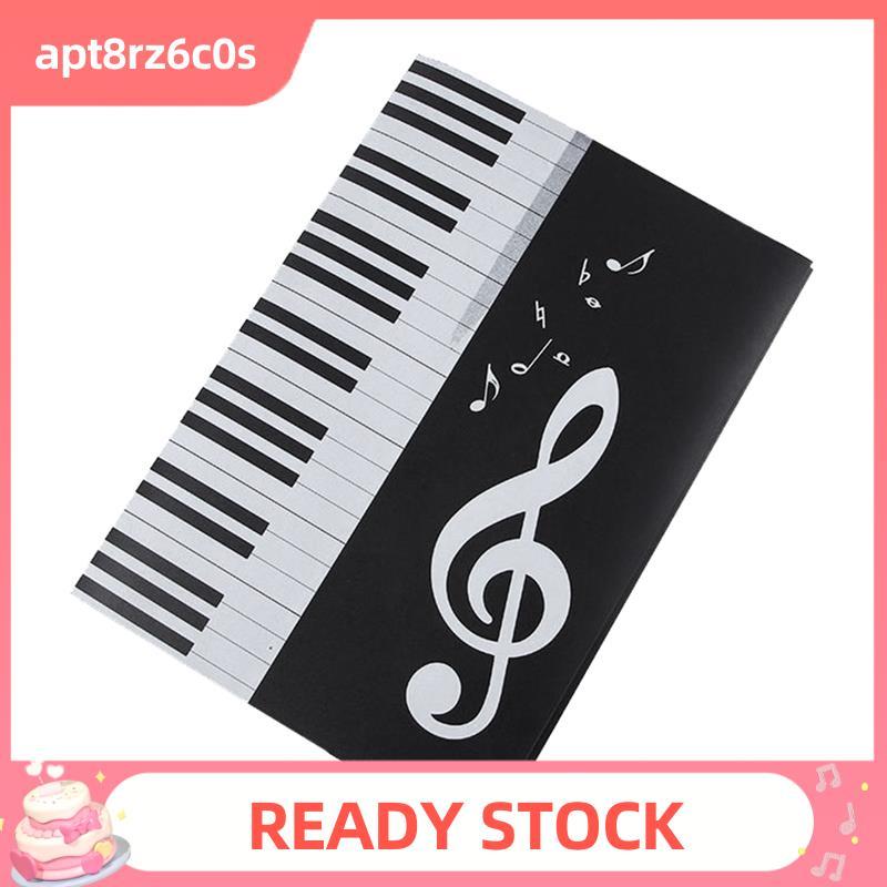 Pasta De Música Expansível A4 De 6 Bolsos , 4 Páginas , Armazenamento De Folhas , Clipe Grande De Partitura Para Piano