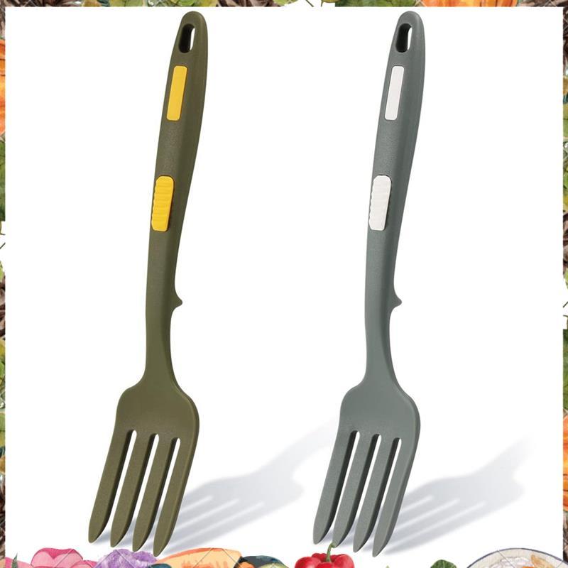 Garfos Flexíveis De Silicone , 2 Peças , Garfo De Cozinha Resistente Ao Calor , Multifuncional , Antiaderente Mistura Pa