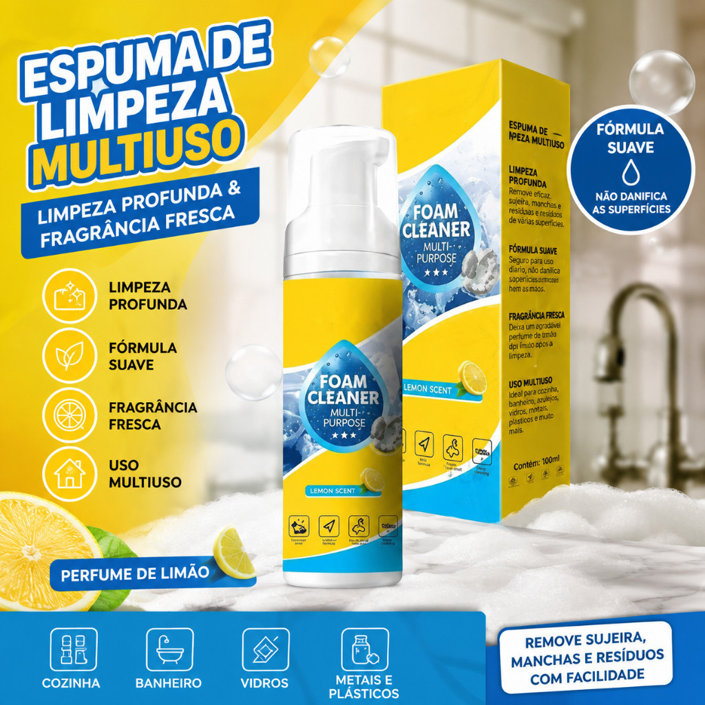 Poderoso limpador de espuma multifuncional para interiores de automóveis, limpador de espuma para interiores de automóve