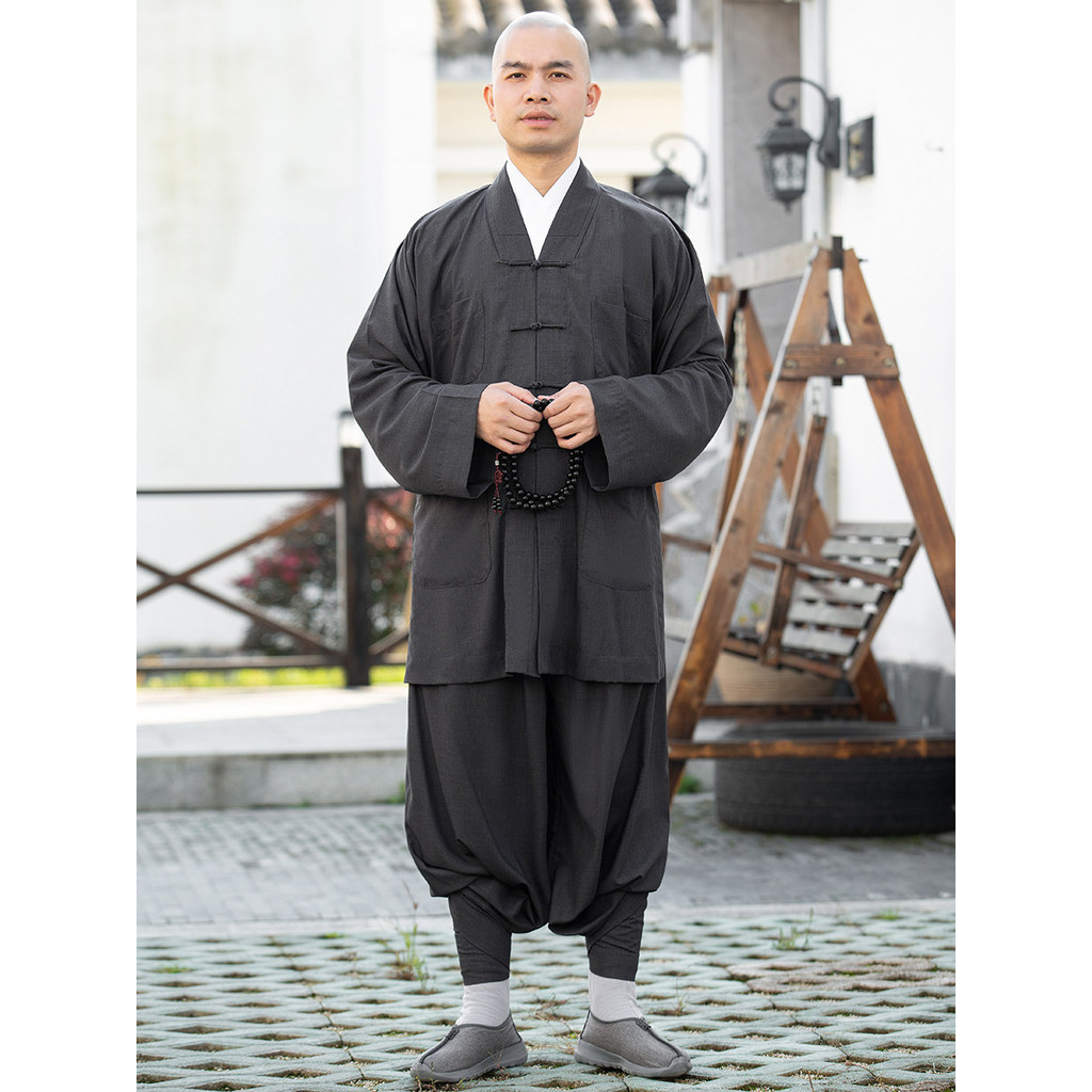 Shanyuan terno curto monge roupas jaqueta curta monge roupas masculinas monge roupas pequenas jaqueta calças femin