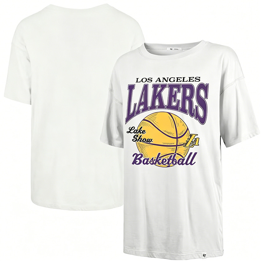 Camiseta Oversized Masculina Feminina Estampa Los Angeles Lakers Lake Show Basquete, Camiseta Streetwear Casual