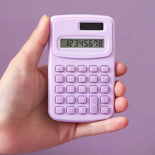 Mini Calculadora De Bolso Colorida 8 Dígitos Escolar