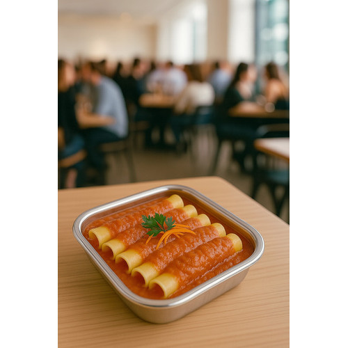 Bandeja Travessa Baixela 100% Aço Inox 24x24x3,5cm Quadrada P/ Massa